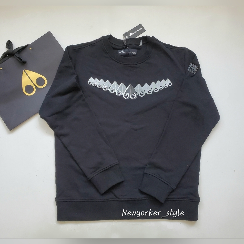 (SALE)Moose Knuckles Logo Print Sweatshirt Brand New
